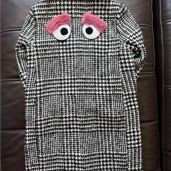 Kids Houndstooth Puffer Jacket with Pink Collar - Picture 7 of 11